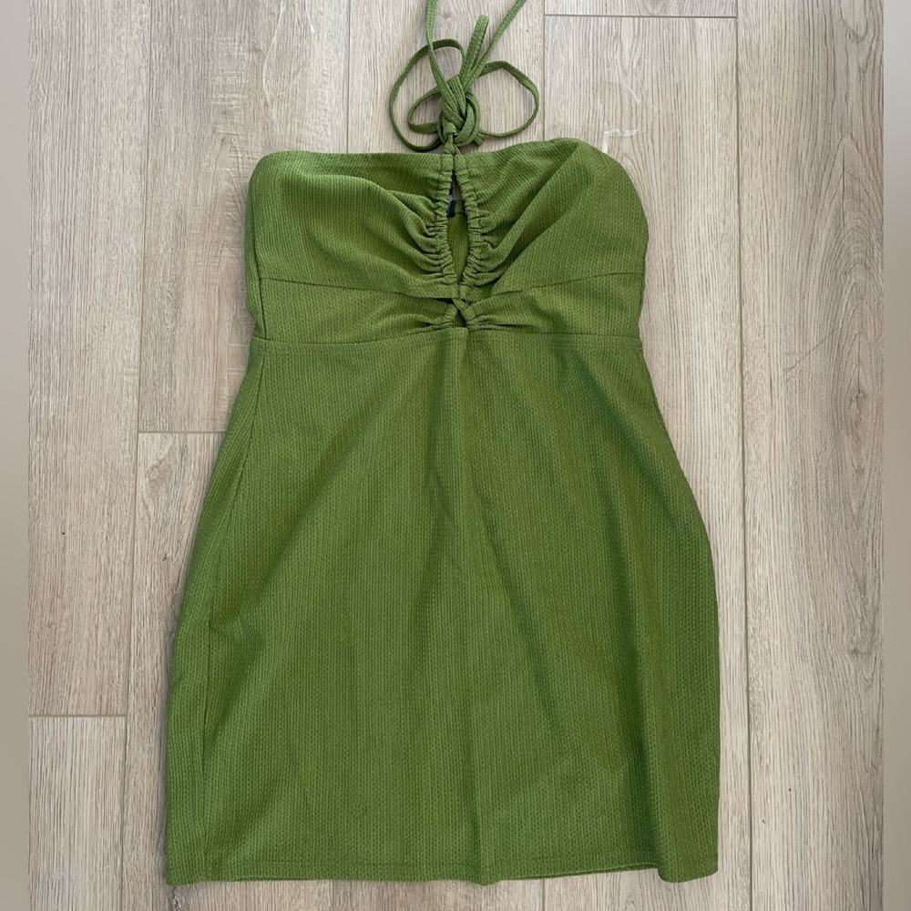 GREEN MINI DRESS